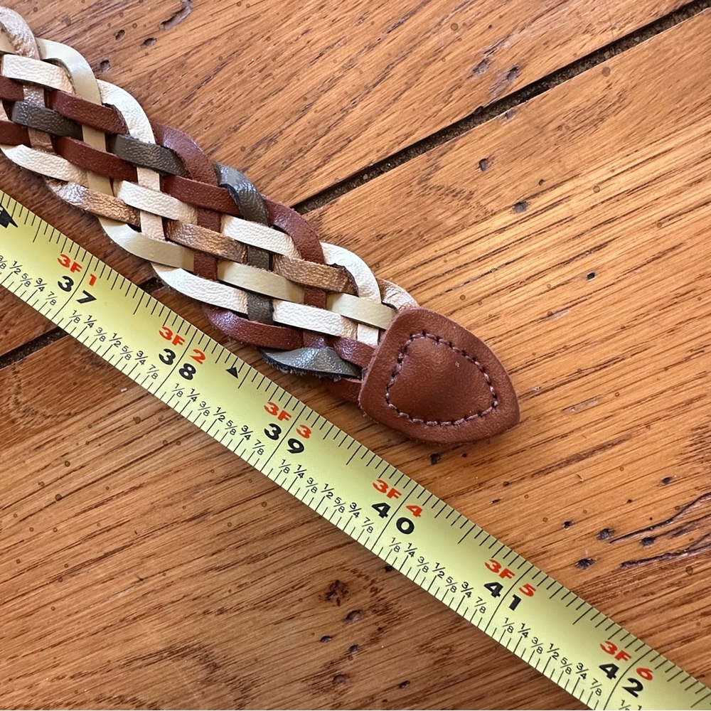 Leather Braided Multicolor Belt Made in Guatemala XL - Picture 4 of 8